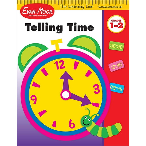 Evan-Moor Learning Line: Telling Time, Grade 1 - 2 Workbook