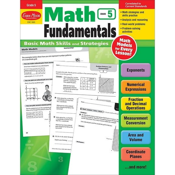 Evan-Moor Math Fundamentals, Grade 5 Teacher Resource