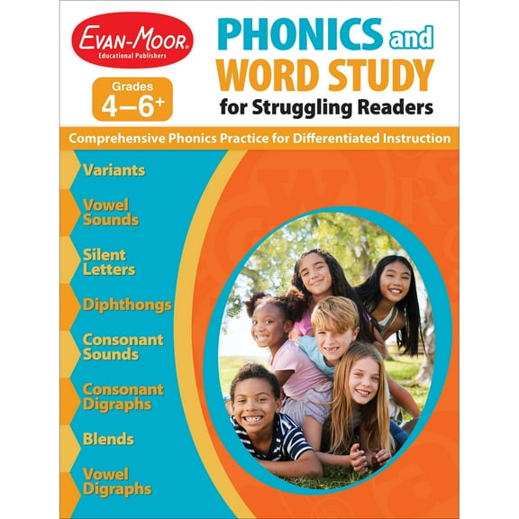 Evan-Moor Phonics and Word Study for Struggling Readers, Grade 4 - 6 + Teacher Resource