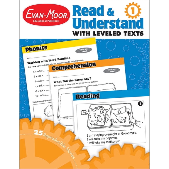 Evan-Moor Read and Understand with Leveled Texts, Grade 1 Teacher Resource