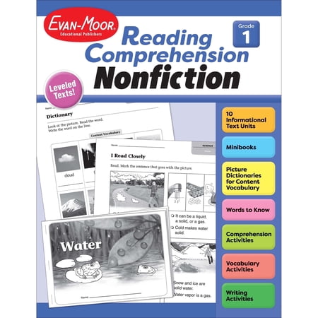 Evan-Moor Reading Comprehension: Nonfiction, Grade 1 Teacher Resource