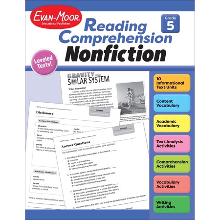 Evan-Moor Reading Comprehension: Nonfiction, Grade 5 Teacher Resource