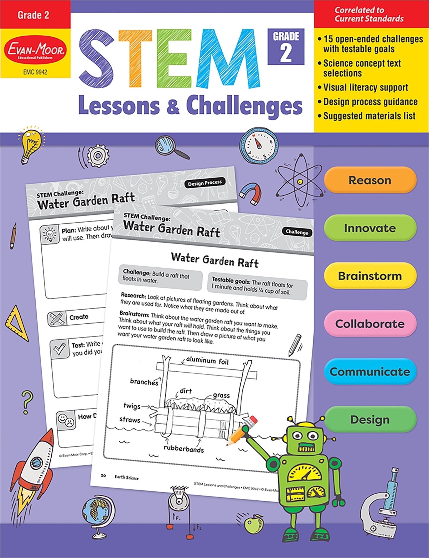 Evan-Moor STEM Lessons and Challenges, Grade 2 Teacher Resource ...