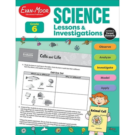 Evan-Moor Science Lessons and Investigations, Grade 6 Teacher Resource