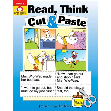 Evan-Moor Sequencing: Read, Think, Cut and Paste Activities, Grade 1 - 3 Teacher Resource