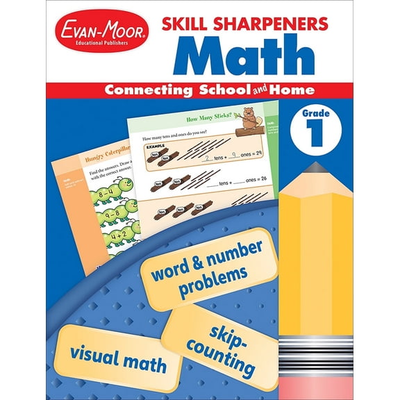 Evan-Moor Skill Sharpeners: Math, Grade 1 Workbook