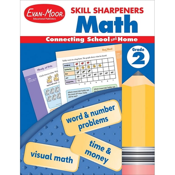 Evan-Moor Skill Sharpeners: Math, Grade 2 Workbook