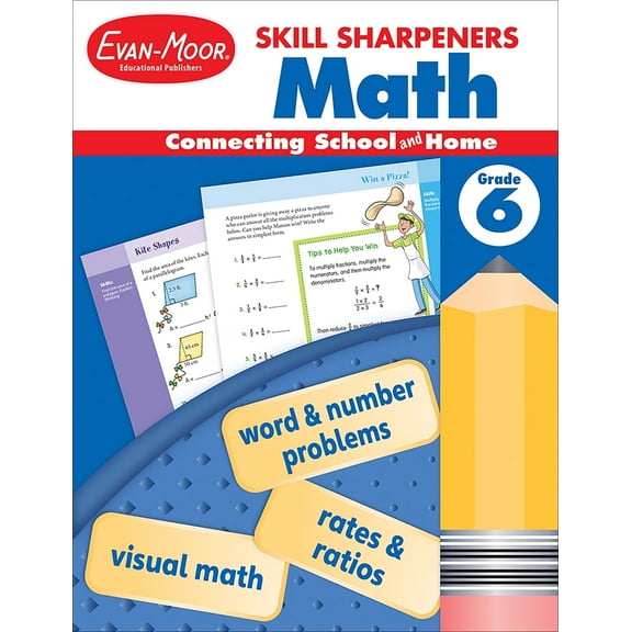 Evan-Moor Skill Sharpeners: Math, Grade 6 Workbook
