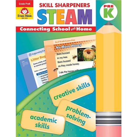 Evan-Moor Skill Sharpeners: STEAM, PreK Workbook