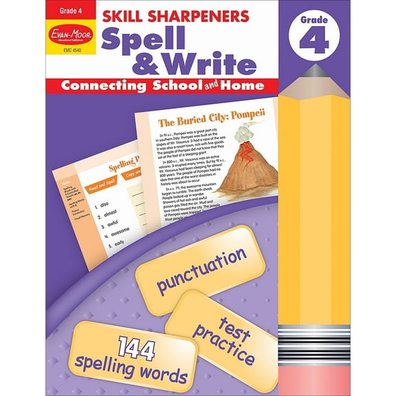 Evan-Moor Skill Sharpeners: Spell & Write, Grade 4 Workbook