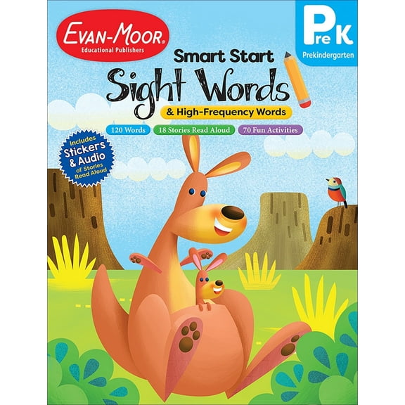 Evan-Moor Smart Start: Sight Words & High-Frequency Words, PreK Workbook
