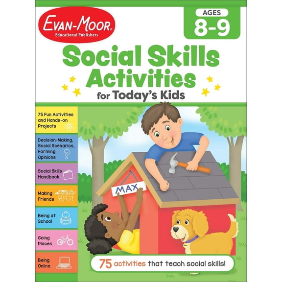 Evan-Moor Social Skills Activities for Today’s Kids, Age 8-9: Activity Book, Making Friends, Being Online