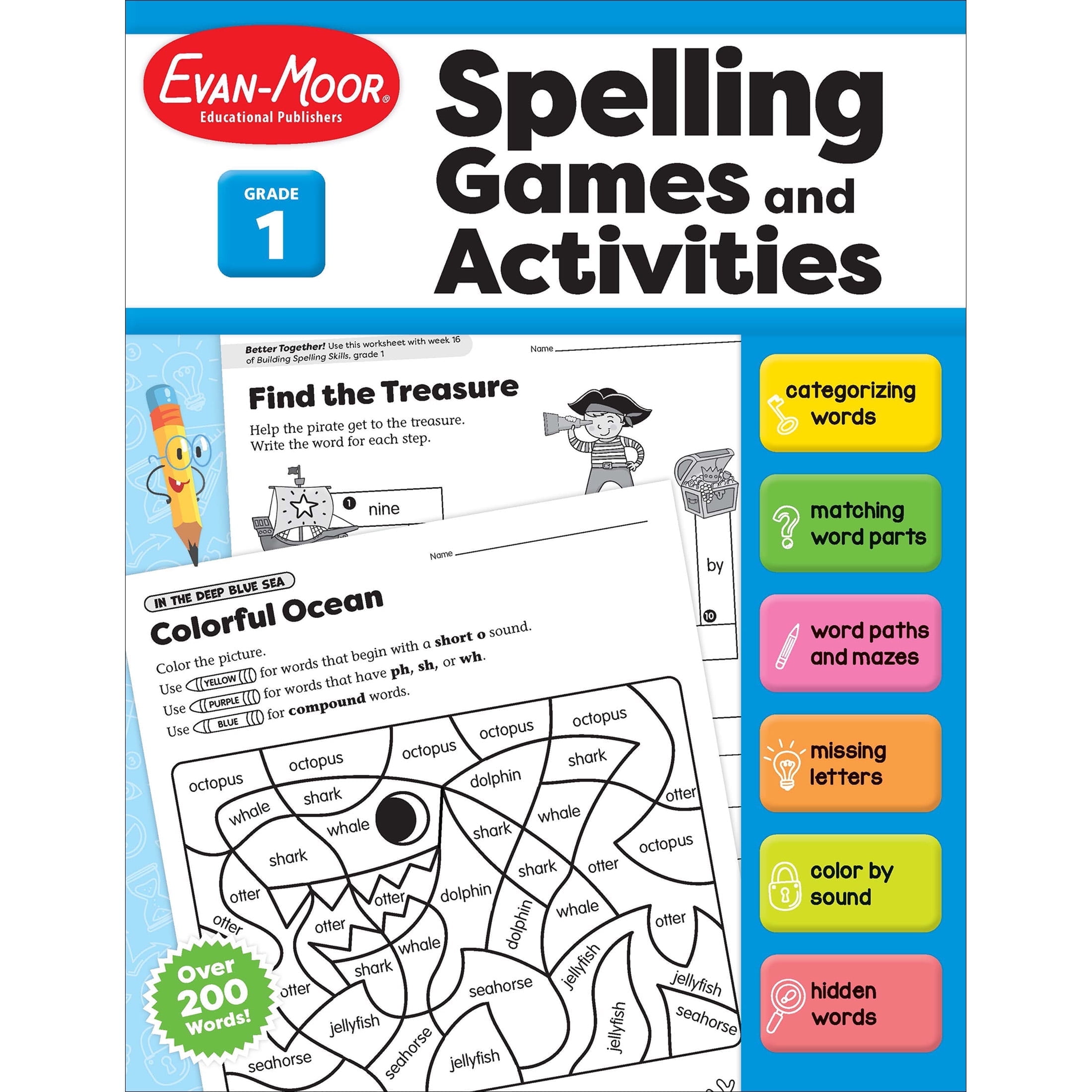 Evan-Moor Spelling Games and Activities, Grade 1 Teacher Resource