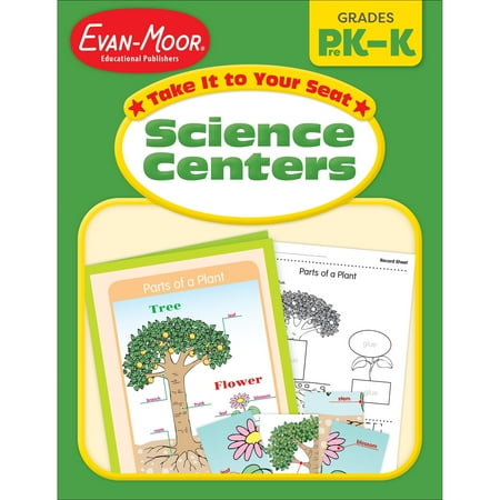 Evan-Moor Take It to Your Seat Science Centers Book, Grades PreK-K
