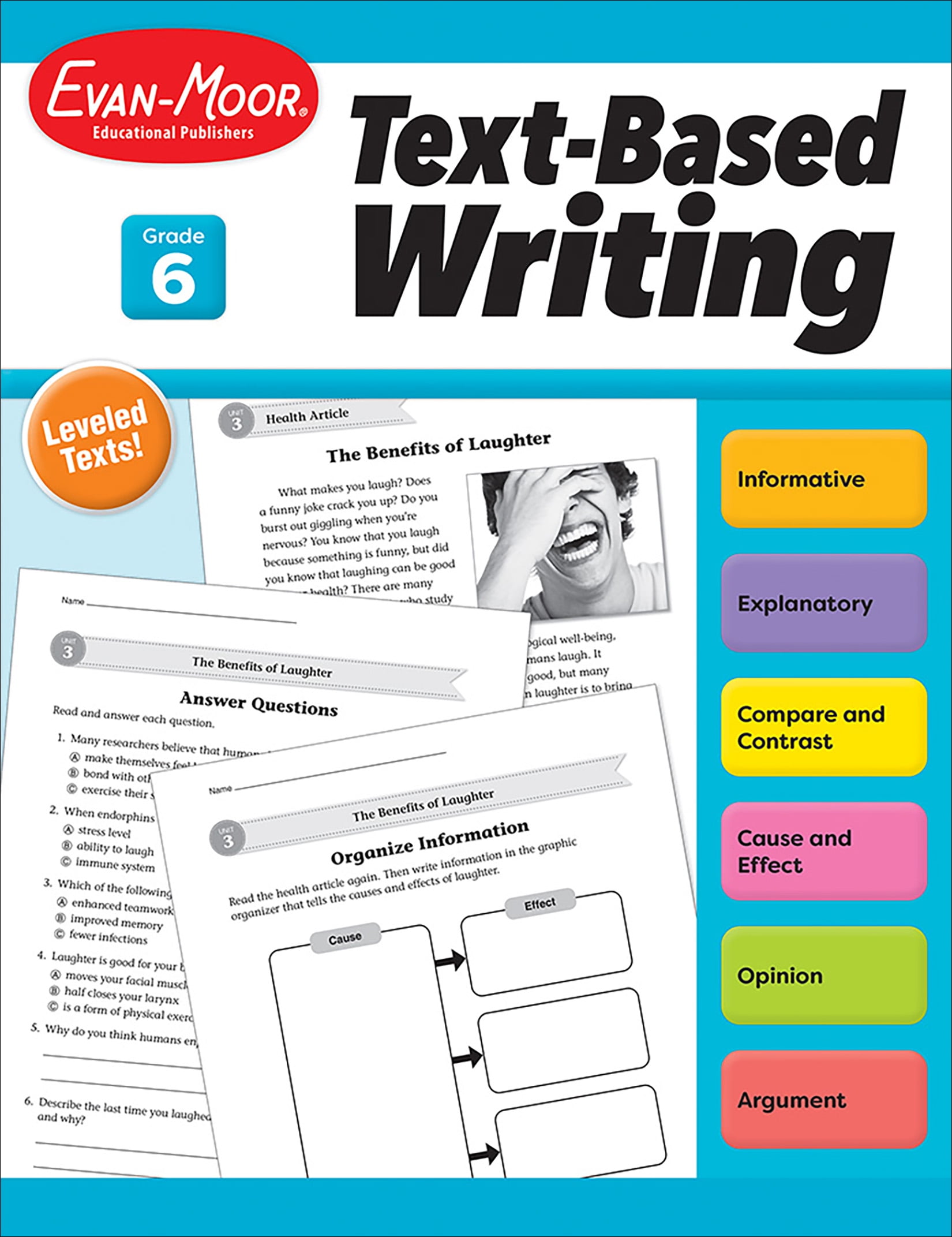 Grade 6 Text-Based Writing Workbook with Leveled Texts