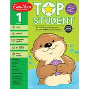 Evan-Moor Top Student, Grade 1 Workbook, Ages 6-7, 300+ Activities, Reading, Math, STEM, SEL, Stickers