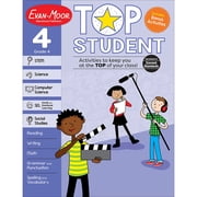 Evan-Moor Top Student, Grade 4 Workbook, Ages 9-10, 300+ Activities, Reading, Math, STEM, SEL