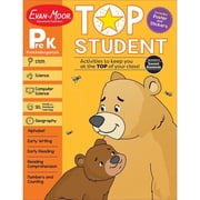 Evan-Moor Top Student, Pre-Kindergarten Workbook, Ages 4-5, 300+ Activities, Reading, Math, STEM, SEL, Stickers