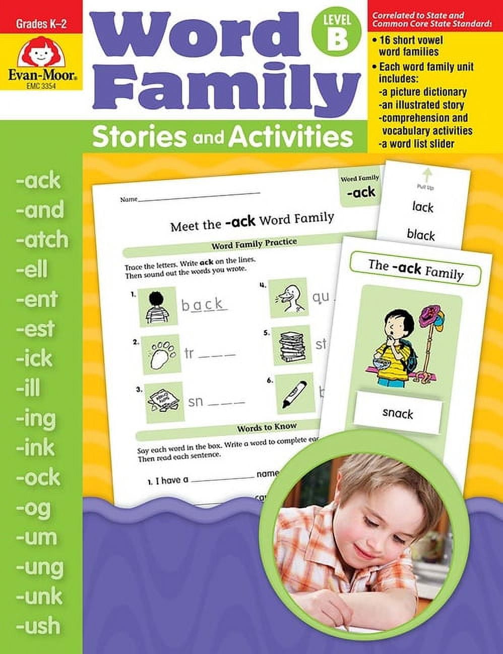Evan-Moor Word Family Stories and Activities, Kindergarten - Grade 2 ...