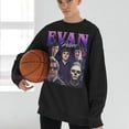 thumbnail image 1 of Evan Peters Sweatshirt Cool Retro Rock Poster Sweater Crewneck Sweatshirt, Size 3Xl, Tee Charcoal New, 1 of 5