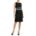 thumbnail image 1 of Evan Picone Crepe Colorblock Dress, 1 of 3