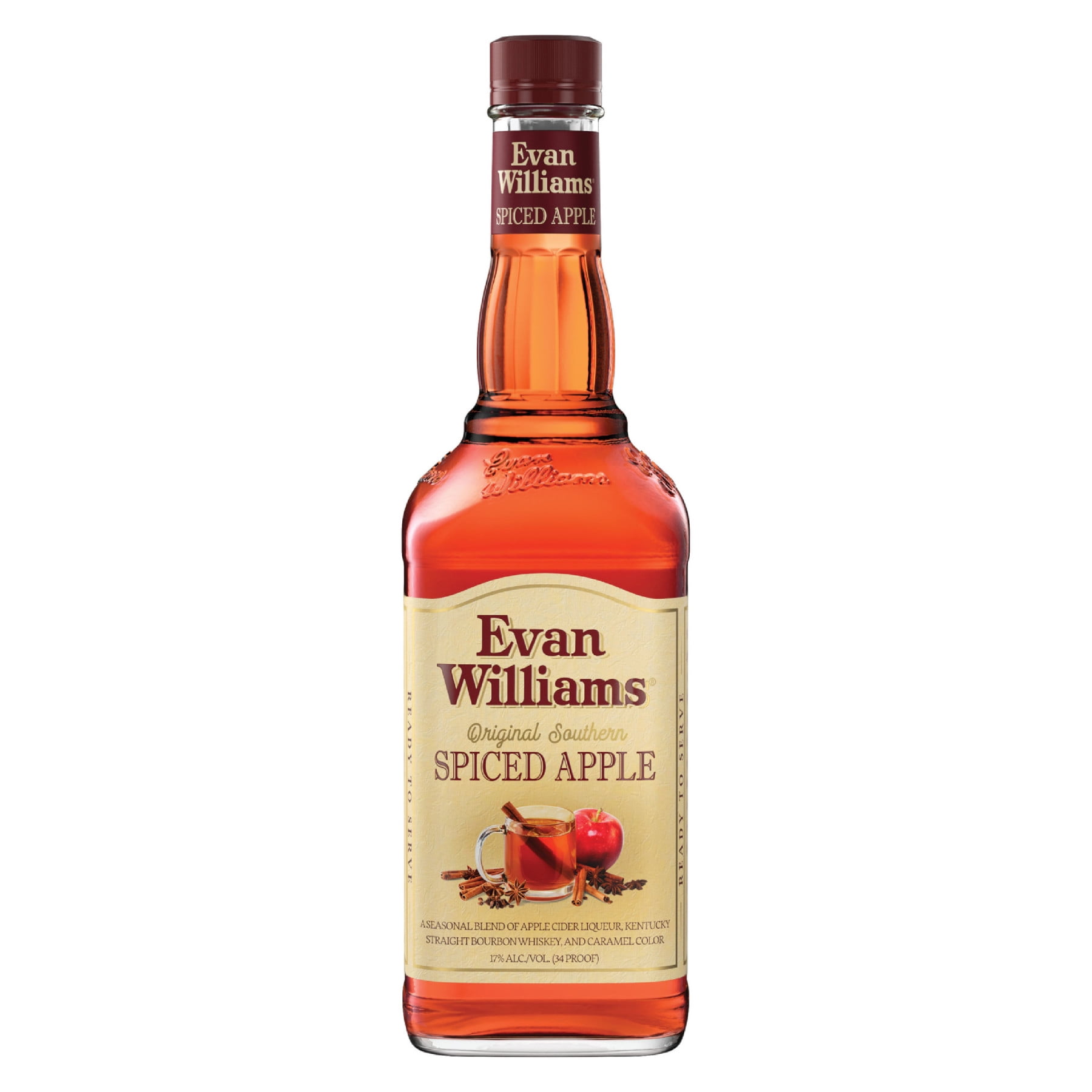 Evan Williams Spiced Cider Apple Whiskey Liqueur, 750 ml Bottle