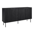 thumbnail image 1 of Kris & Ally Evander Modern 61.8" Sideboard with 4 Doors and 4 Shelves, Black Fluted, 1 of 12