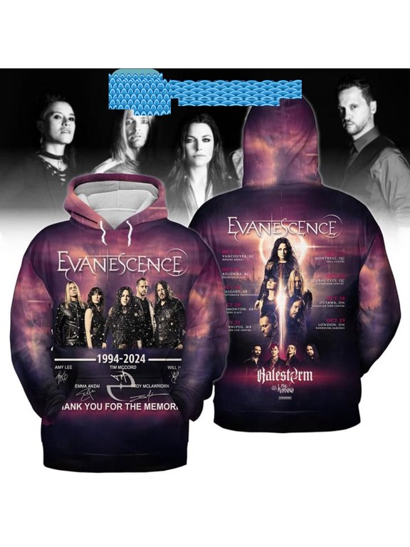 Evanescence 1994-2024 Thank You For The Memories Hoodie T-Shirt