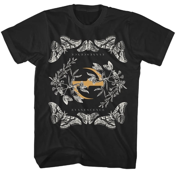 Evanescence Men's Butterfly Logo T-Shirt Black Small | Officially Licensed Merchandise