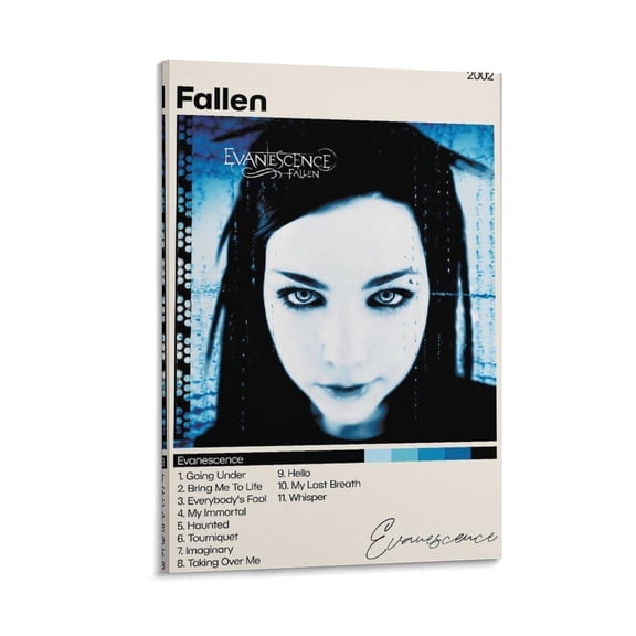 Evanescence Poster Fallen Poster Canvas Poster Wall Art Decor Print Picture Paintings For Living Room Bedroom Decoration Unframed 12x18inch(30x45cm)