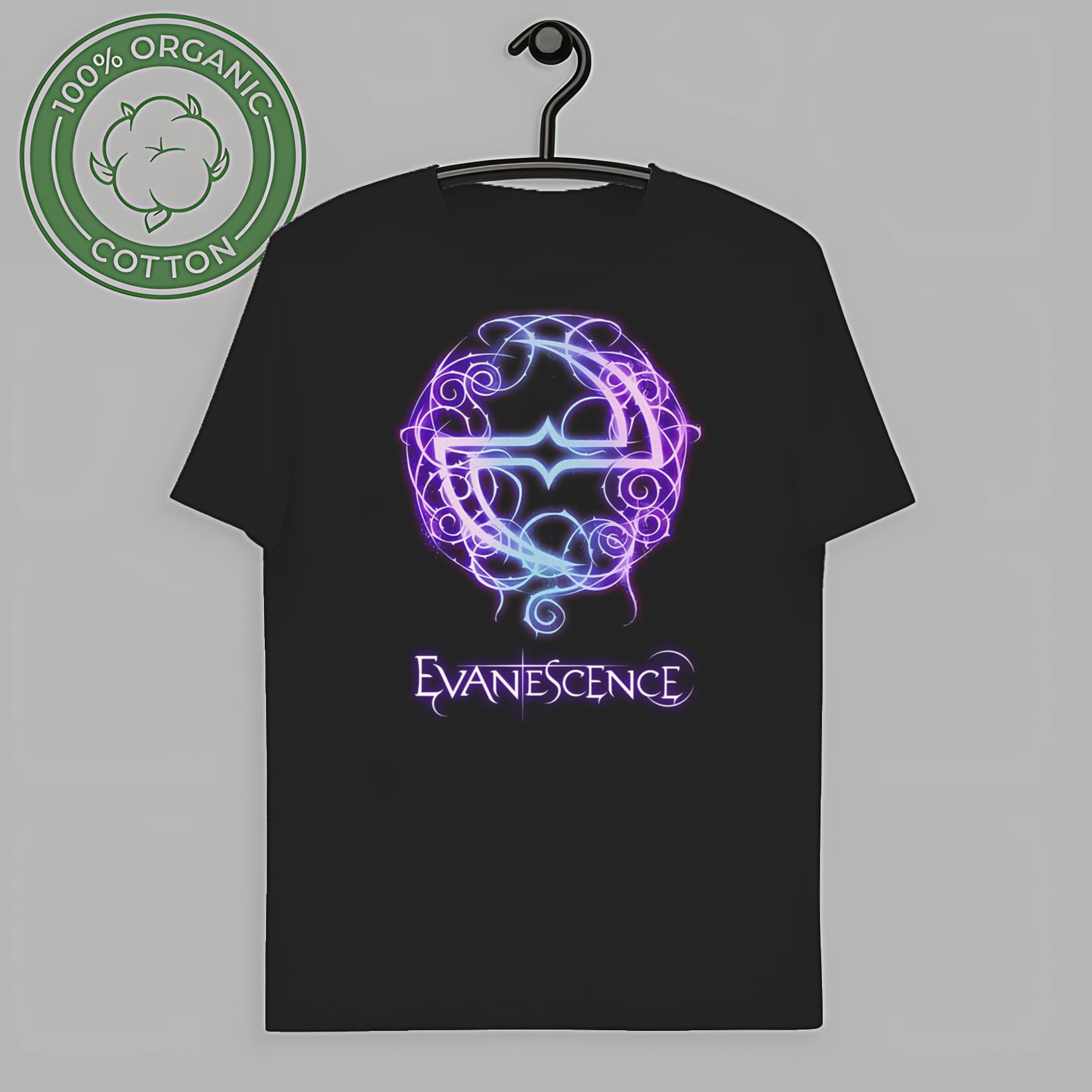 Evanescence T-Shirt Ufficiale Con Logo Classico, Unisex, Cotone Morbido, Colore Nero, Taglie S-XXL - 3