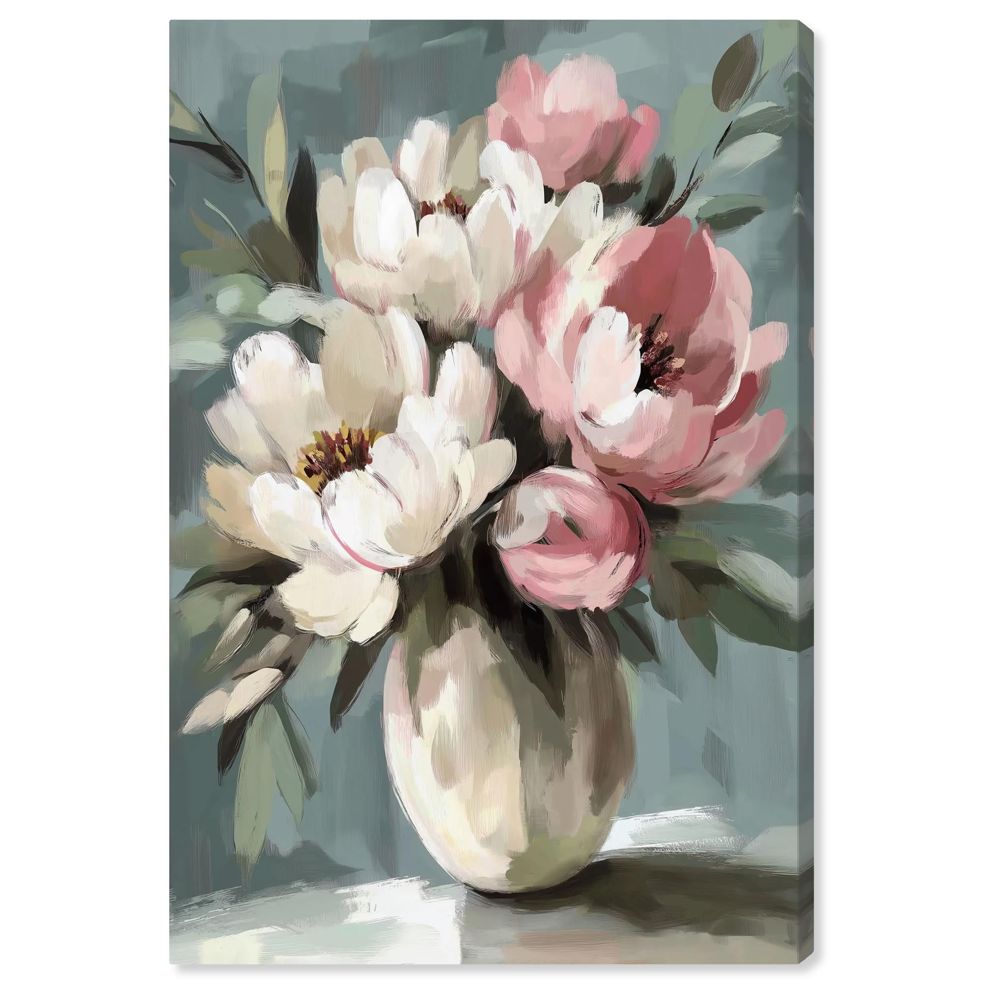 Evanescent Petals 16" x 24" Gallery Wrapped Canvas Floral Art