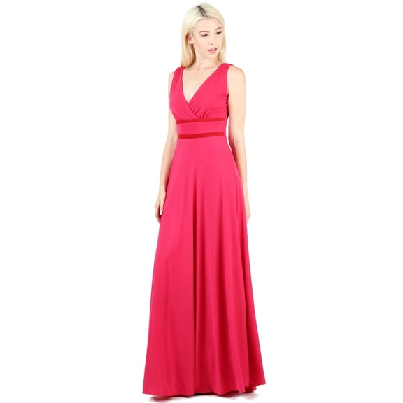 Evanese Women's Plus Elegant Sleeveless Evening Party Formal Long Dress Gown