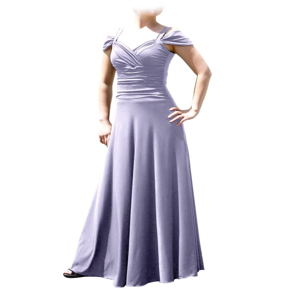 Evanese Women's Plus Size Elegant Long Formal Evening Dress with Shoulder bands