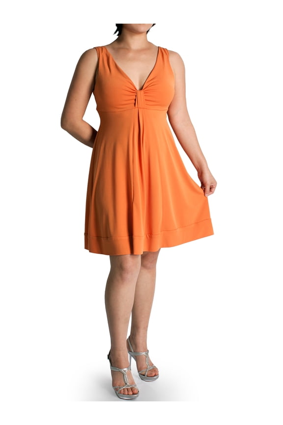 Women's Plus Size Short Deep V Neck Casual Day Cocktail Mini Dress