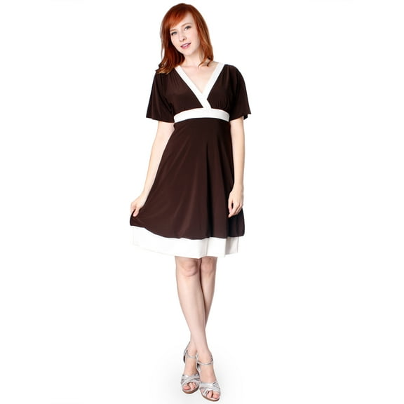 Evanese Women's Short Kimono sleeve Bubble skirt Casual Cocktail Day Dress