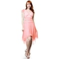 thumbnail image 1 of Evanese Women's double layered asymmetrical handkerchief skirt cocktail dress, 1 of 4
