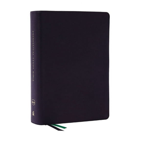 Evangelical Study Bible: Christ-Centered. Faith-Building. Mission-Focused. (Nkjv, Black Genuine Leather, Red Letter, Thu, (Hardcover)