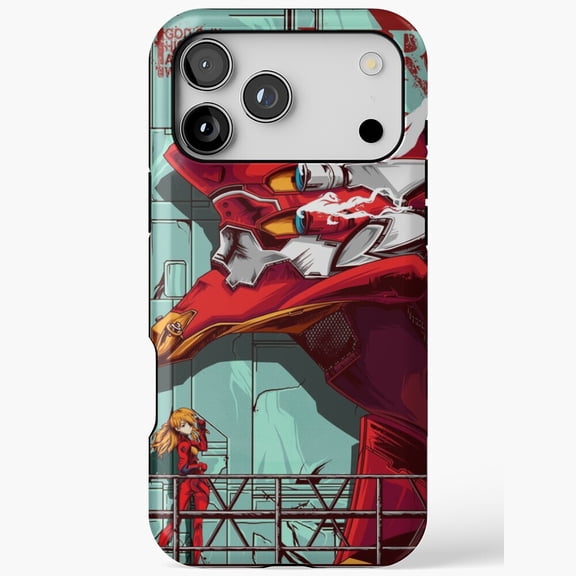 Evangelion EVA 02 Color Mecha Art iPhone Case 17 11 12 13 14 15 16 Pro Max up to size 5XL