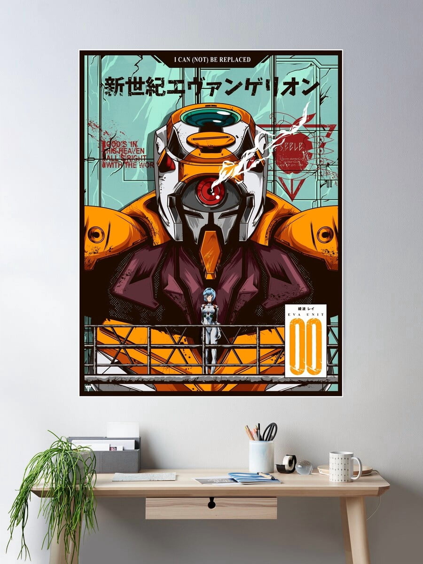 Evangelion - Eva 01 Poster Color Poster Poster Wall Art, Modern