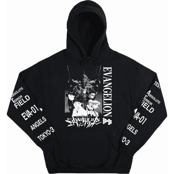 Evangelion Shinji Black Hoodie-XS