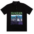 thumbnail image 1 of Evangelion Unit-01 Short Sleeve Black Polo Shirt-Medium, 1 of 3