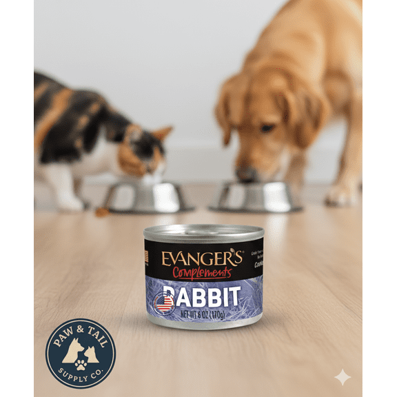 Evanger's Complements Grain Free Rabbit for Dogs & Cats 6 oz. 24-Pack