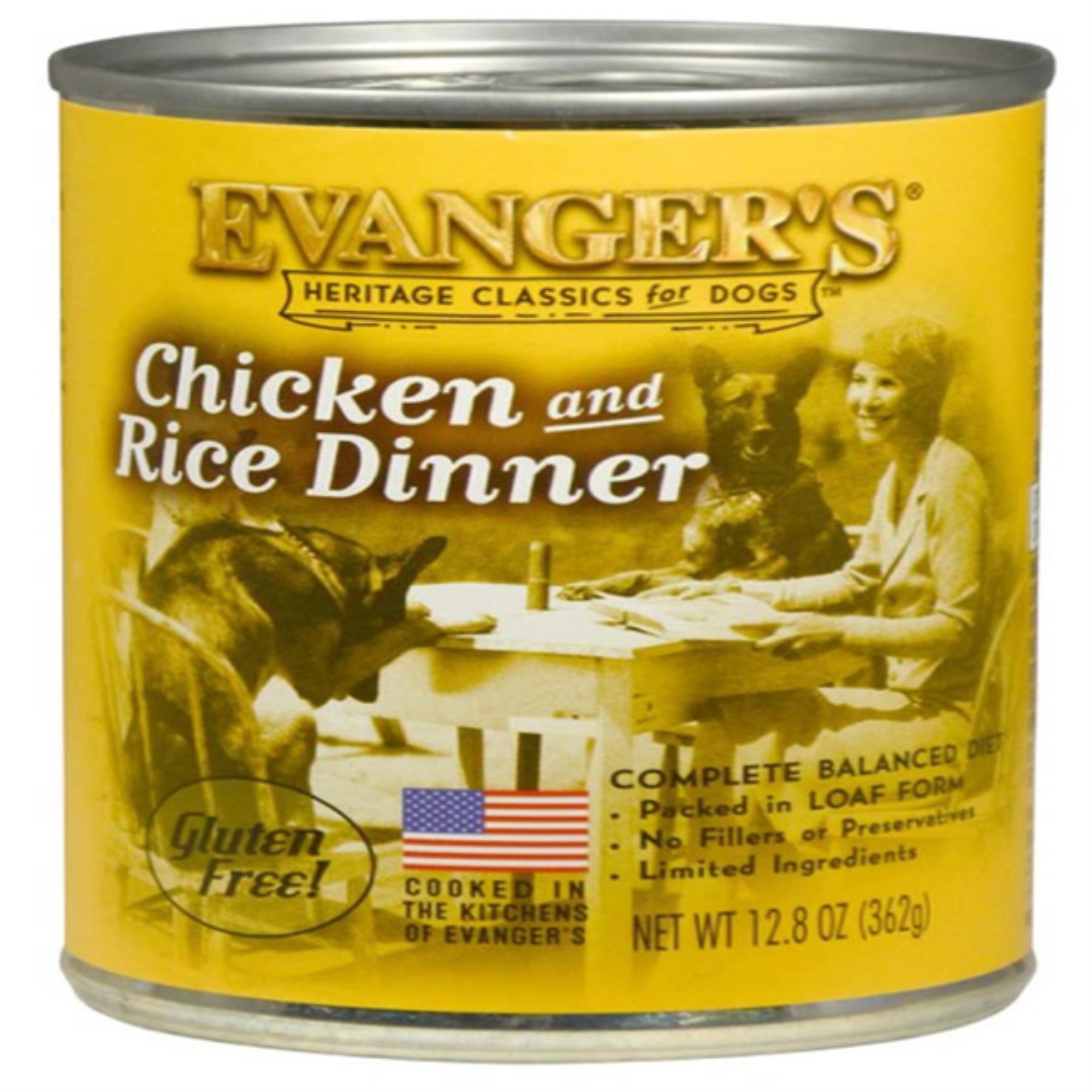 Evanger's Heritage Classic Chicken & Rice Dinner Canned Dog Food 12.8