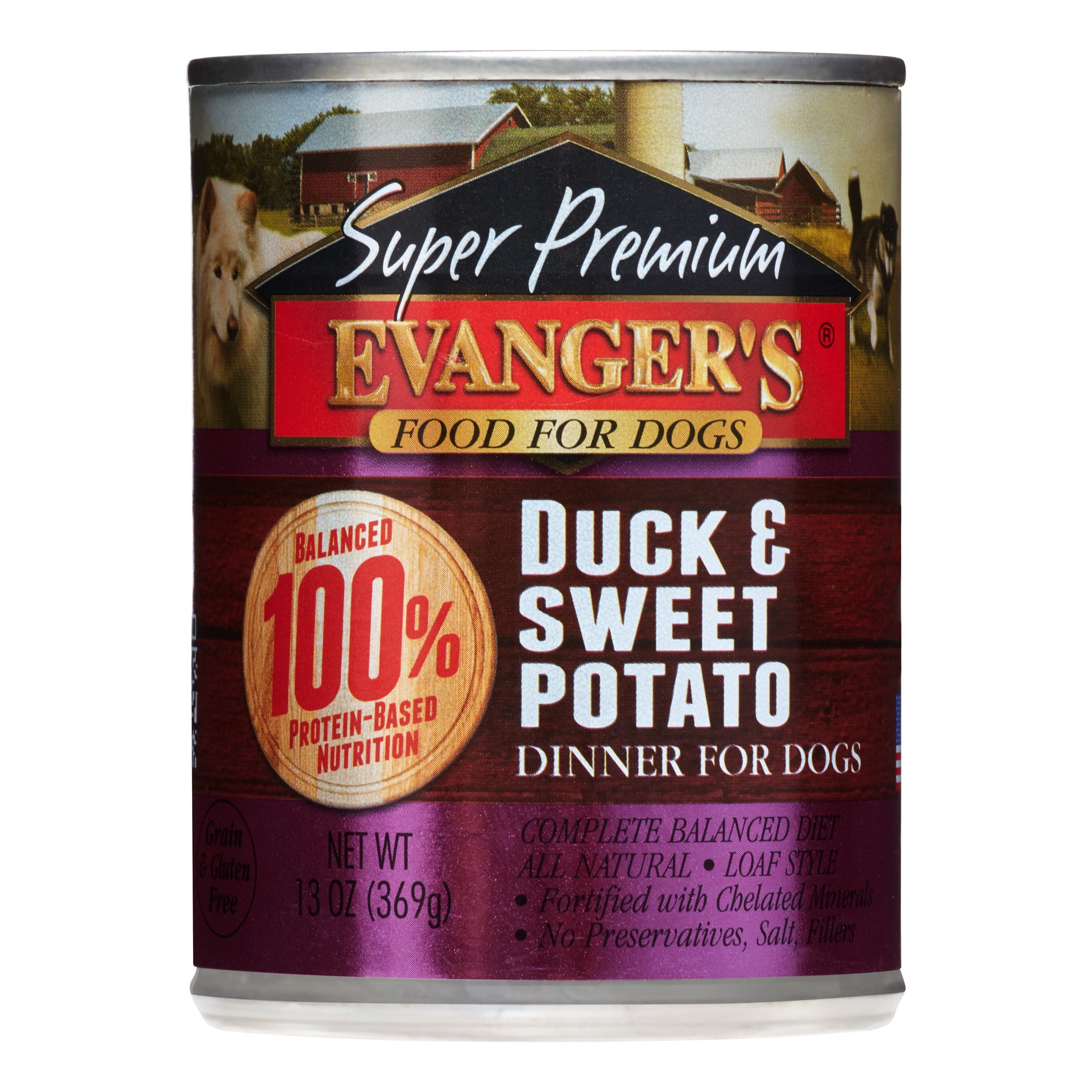 Evanger's Super Premium Duck & Sweet Potato Wet Dog Food, 13 Oz