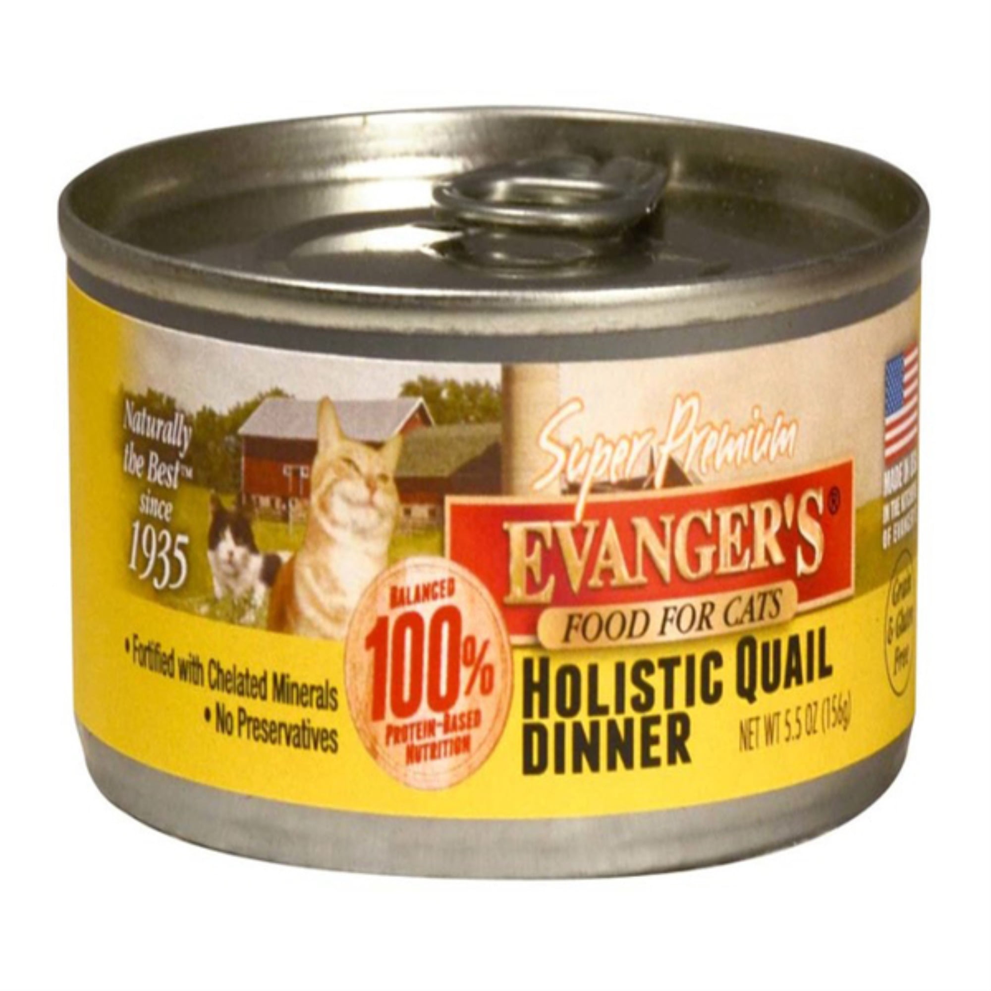 Evanger's Super Premium Holistic Quail Dinner Canned Cat Wet Food 5.5