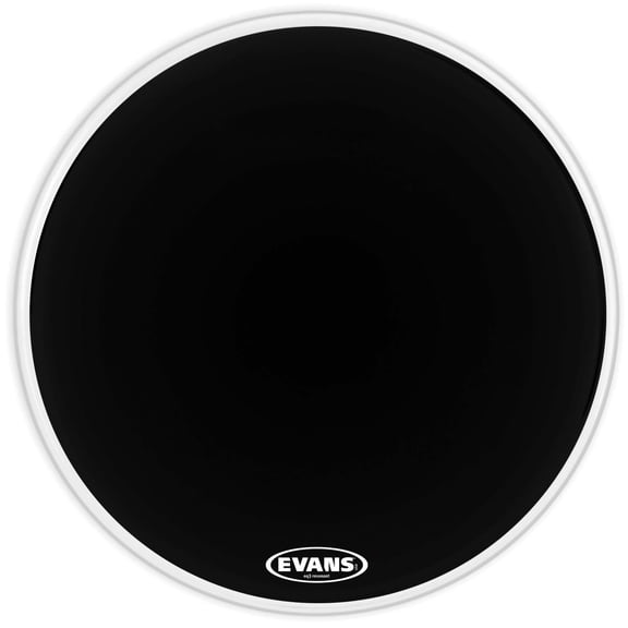 Evans 18" EQ3  Resonant Black Bass Drum Head, No Port
