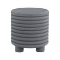 thumbnail image 1 of Evans 18" Minimalist Modern 3-Legged Drum Accent Table, Gray Frosted, 1 of 7