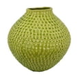 thumbnail image 1 of Evans Accent Vase, Embossed Textured Surface, Green Ceramic 14 Inch, 1 of 6