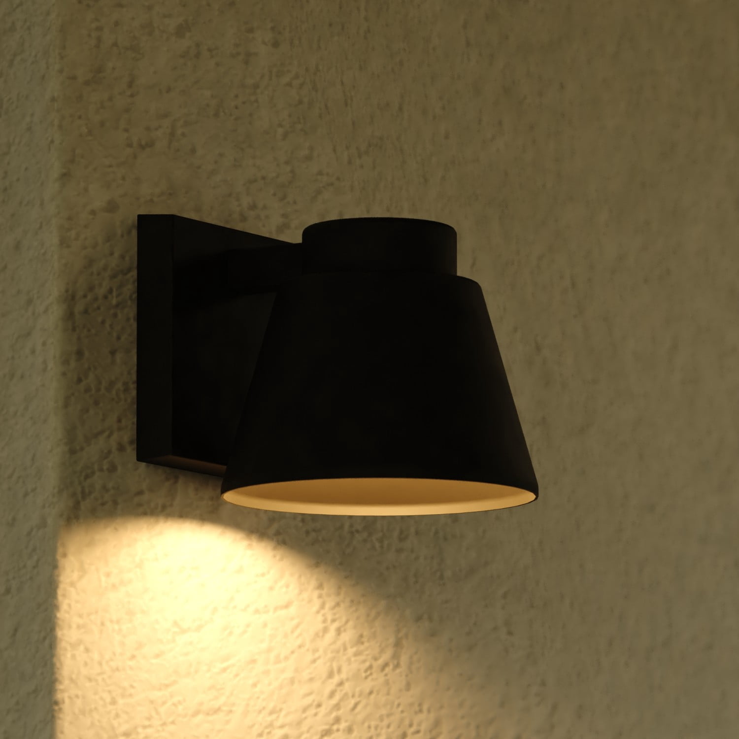 Evans Aluminum 1 Light Integrated LED Textured Black Contemporary Outdoor Wall Sconce